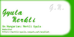 gyula merkli business card